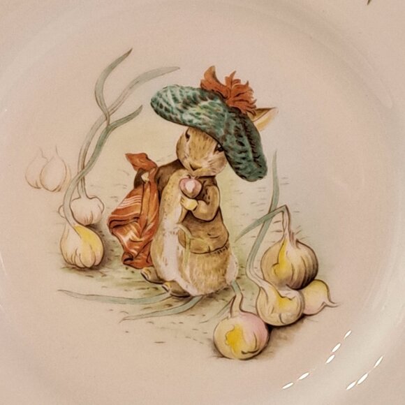 Royal Albert Benjamin Bunny Beatrix Potter 1986 Side Plate 6.5" England - Picture 3 of 11